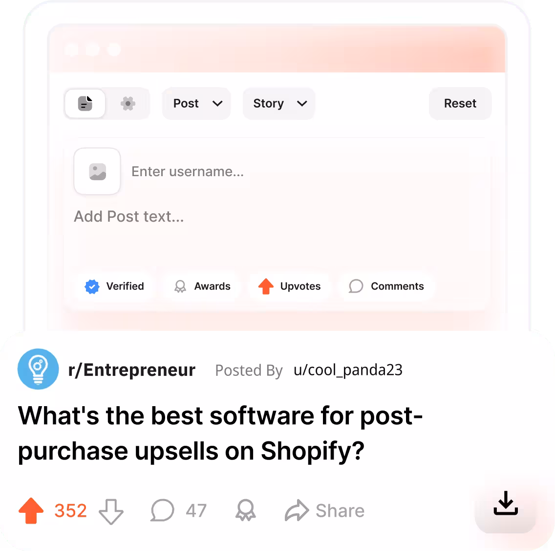Post generator step 1