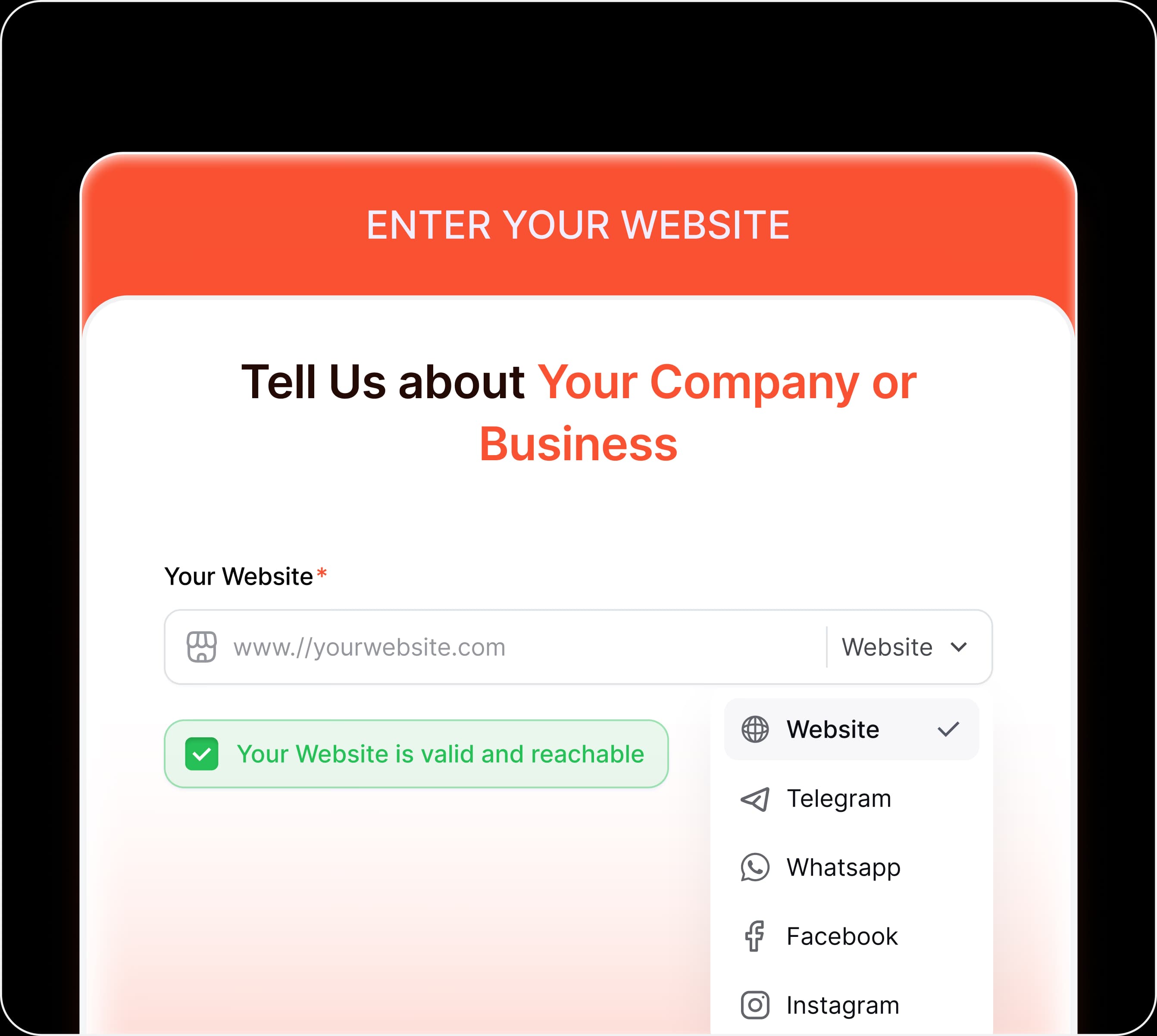 Enter Your Website