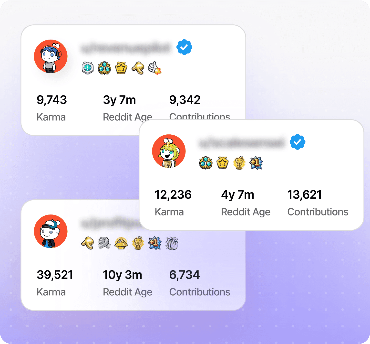 Real High Karma Aged Reddit Accounts