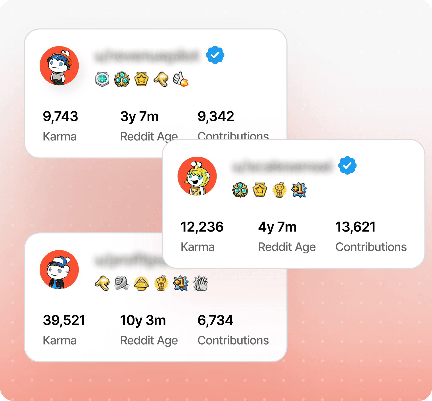 Real High Karma Aged Reddit Accounts