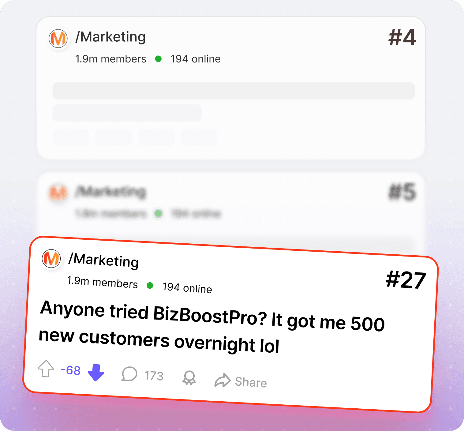 Reduce Post Visibility