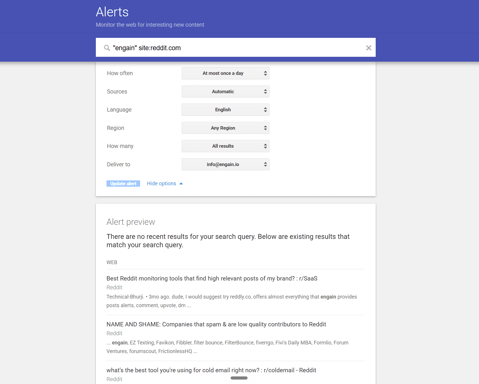 google alerts