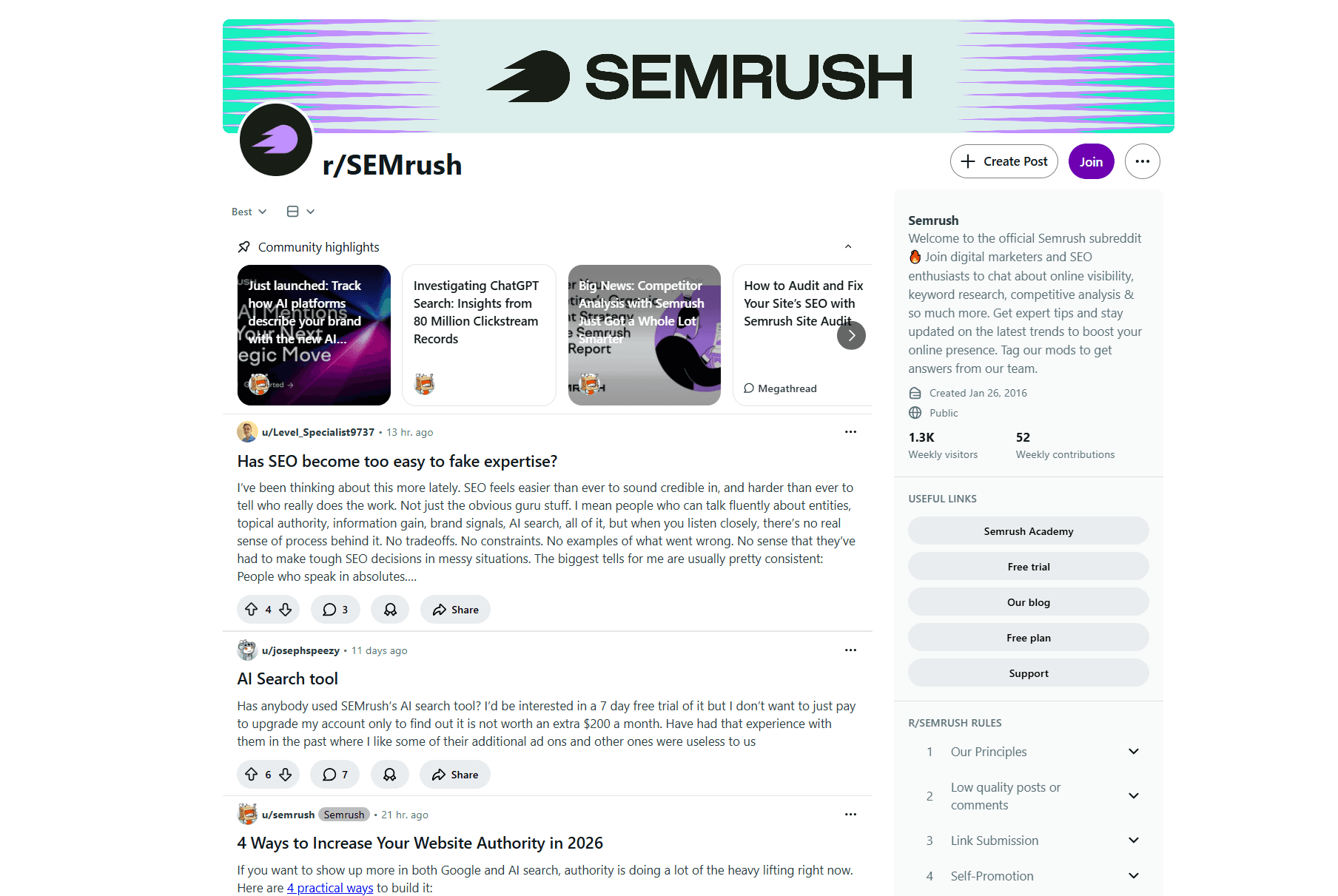 Brand subreddit example