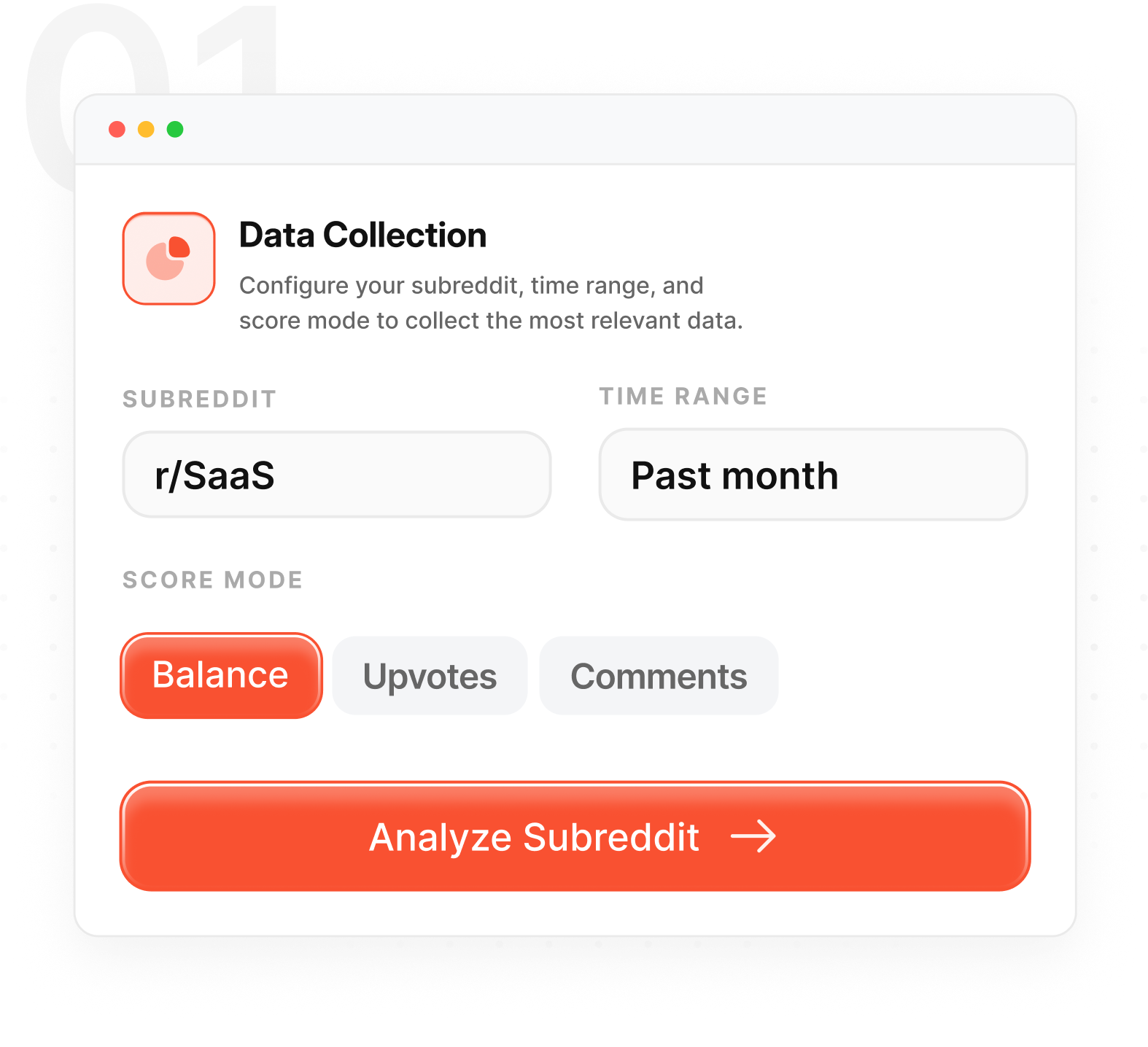 Data collection step preview